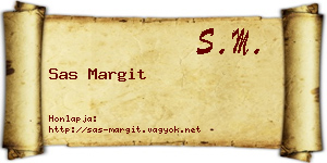Sas Margit névjegykártya